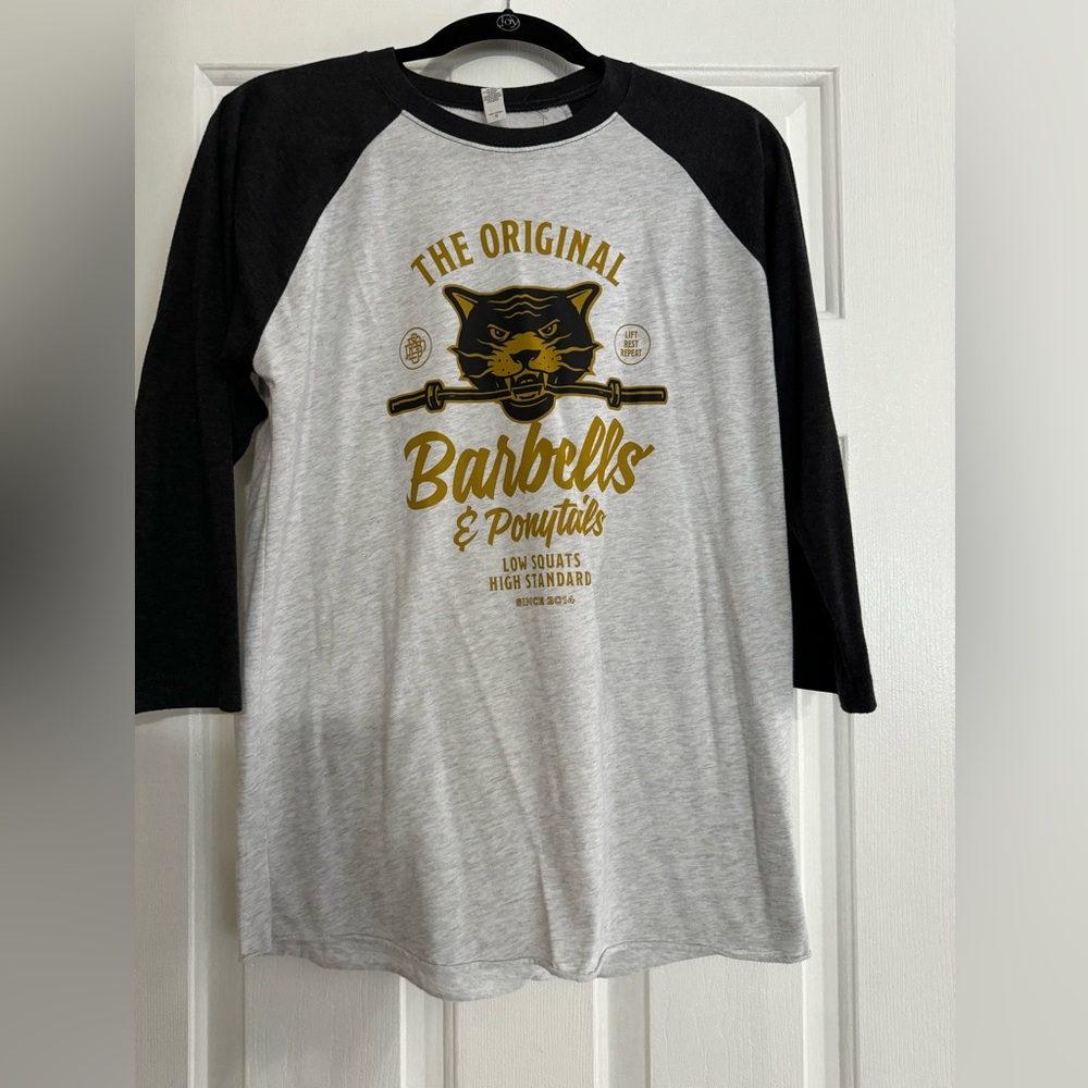 Barbells & Ponytails Baseball Tee